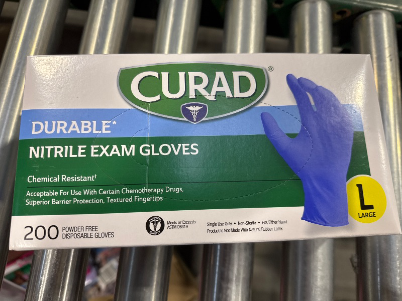 Photo 2 of Curad Basic Care 3G Vinyl Exam Gloves, Large, 100 ct
