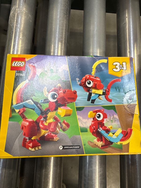 Photo 2 of LEGO Creator 3 in 1 Red Dragon 3 in 1 Animal Toy Set 31145