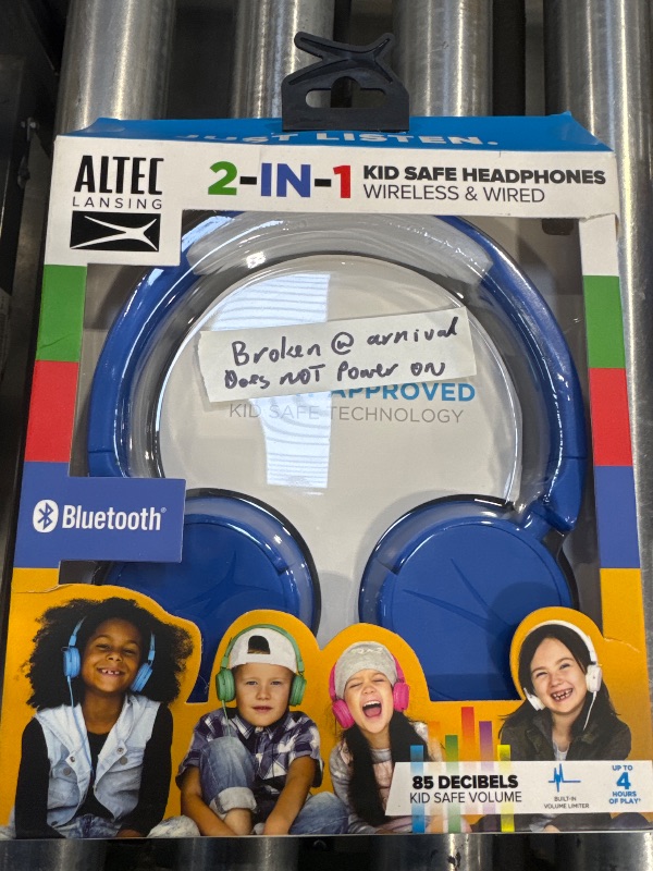 Photo 3 of Altec Lansing Kid Safe 2-in-1 Bluetooth Wireless Headphones (MZX250)