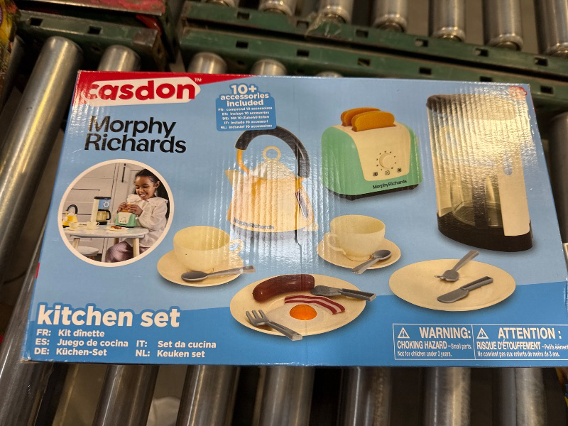 Photo 2 of Casdon Morphy Richards Toys - Complete Kitchen Set - Toy Appliance Playset for Kids with Toaster, Coffee Maker, Kettle, Play Food & More - for Children Aged 3+