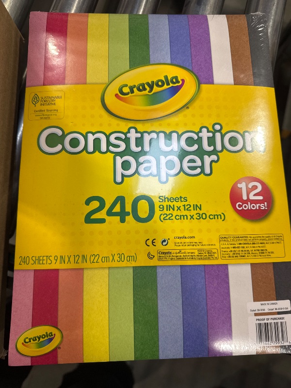 Photo 3 of Crayola Construction Paper - 480ct (2pck), Bulk School Supplies For Kids, Teacher Classroom Must Have, Art Paper, Arts & Crafts
