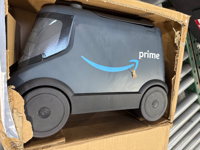 Photo 2 of Amazon Delivery Van Ride On Toy for Kids, Blue Toddler Ride on Toy for Ages 2+, 
