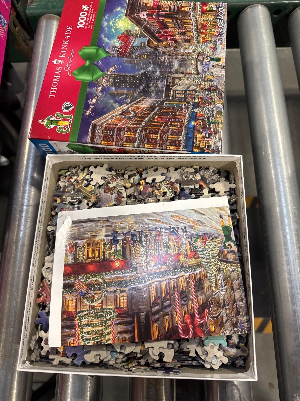 Photo 2 of Ceaco - Thomas Kinkade Christmas - Elf - 1000 Piece Jigsaw Puzzle, 8" L x 8" W