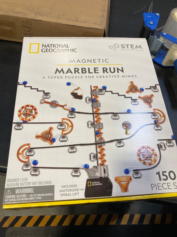 Photo 2 of NATIONAL GEOGRAPHIC Magnetic Marble Run - 150-Piece STEM Building Set for Kids & Adults with Magnetic Track & Trick Pieces & Marbles for Building A Marble Maze, STEM Project (Amazon Exclusive)