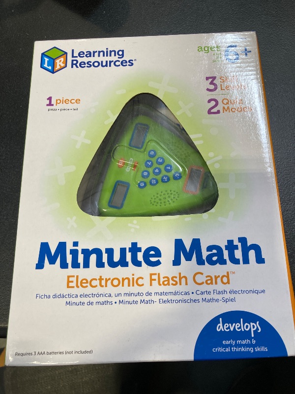 Photo 2 of LEARNING RESOURCES Minute Math Electronic Flash Card