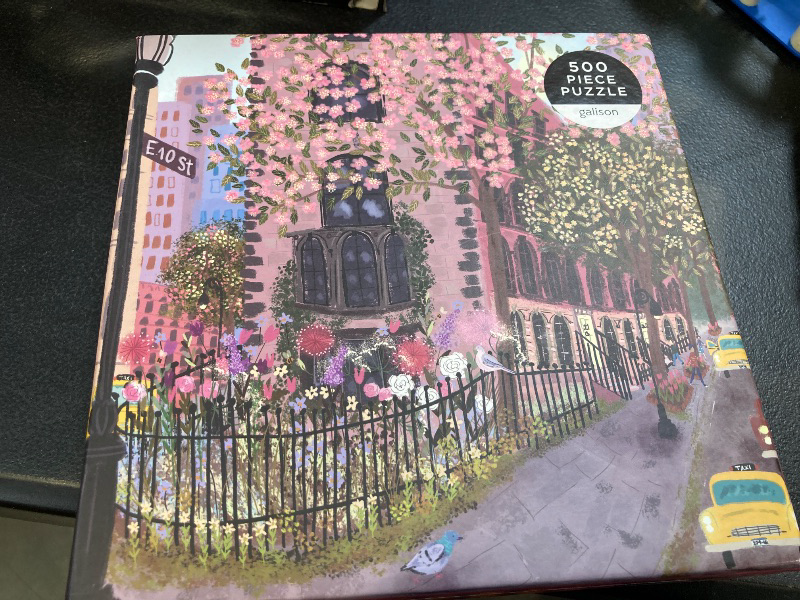 Photo 2 of Galison Blooming Streets 500 Piece Puzzle from Galison - Beautifully Illustrated Jigsaw Puzzle of a Local NYC Street, Fun & Challenging, Unique Gift Idea