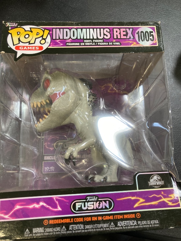 Photo 2 of Funko POP! Super: Fusion - Indominus Rex - 1/6 Odds for Rare Chase Variant - Jurassic Park - Collectable Vinyl Figure - Gift Idea - Official Merchandise - for Kids & Adults - Video Games Fans