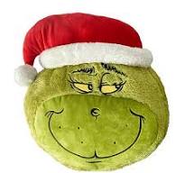 Photo 1 of Mean Green Grinch Square Throw Pillow