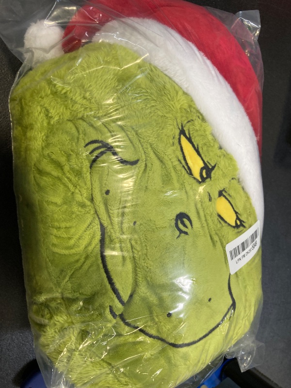 Photo 2 of Mean Green Grinch Square Throw Pillow