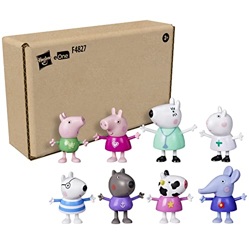 Photo 1 of Peppa Pig George Pig Suzy Sheep Danny Dog Penny Polar Bear Carol Cow Emily Elephant & Dr. Polar Bear Mini Figure 8-Pack