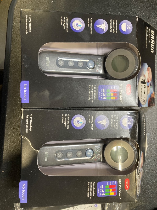 Photo 2 of 2pack Braun 3-in-1 No Touch Thermometer with Age Precision BNT400
