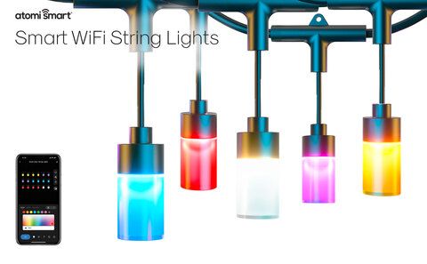 Photo 1 of Atomi Smart Wi-Fi Color String Lights
