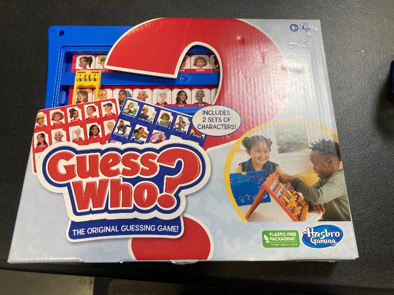 Photo 2 of Hasbro Gaming Guess Who? Original,Easy to Load Frame,Double-Sided Character Sheet,2 Player Board Games for Kids,Guessing Games for Families,Ages 6 and Up