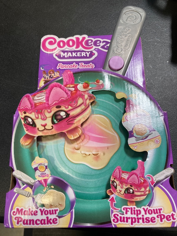 Photo 2 of Cookeez Makery Pancake Treatz. Mix & Flip a Plush Best Friend! Place Your Pancake Mix on The Pan and Be Amazed When A Scented, Interactive Plush Friend Flips Out! Styles May Vary