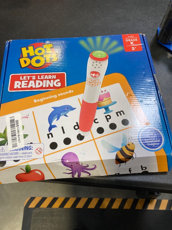 Photo 2 of Educational Insights Hot Dots Let's Learn Kindergarten Reading - Learn Spelling & Reading Workbook with Interactive Pen, Ages 5+