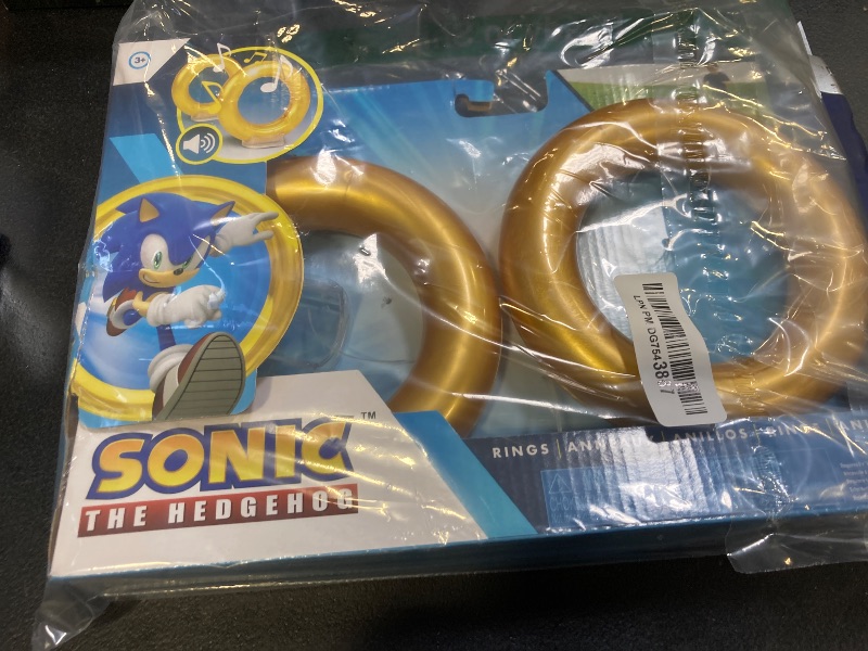 Photo 2 of Sonic The Hedgehog Rings 2-Pack Motion Activated Sounds from Sonic Video Game, Role Play Sonic Rings Games for Kids