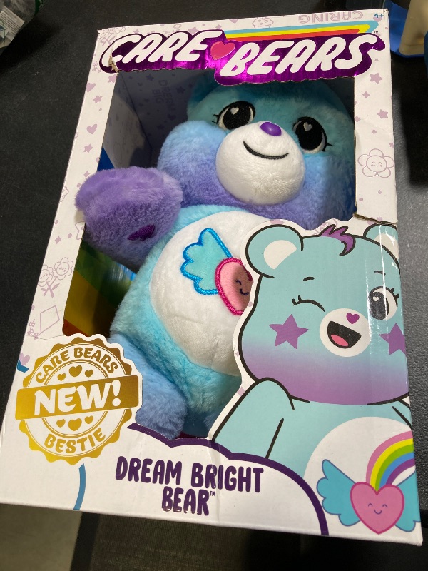 Photo 2 of Care Bears 14" Medium Plush - Dream Bright Bear - Light Blue Plushie for Ages 4+ – Stuffed Animal, Soft and Cuddly – Good for Girls and Boys, Employees, Collectors, Great Valentines Day Gift for Kids