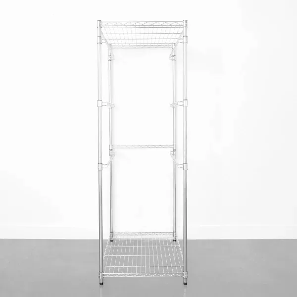 Photo 1 of SafeRacks Storage Bin Rack, 5-Shelf, 23”W x 31”D x 68”H, Silver
