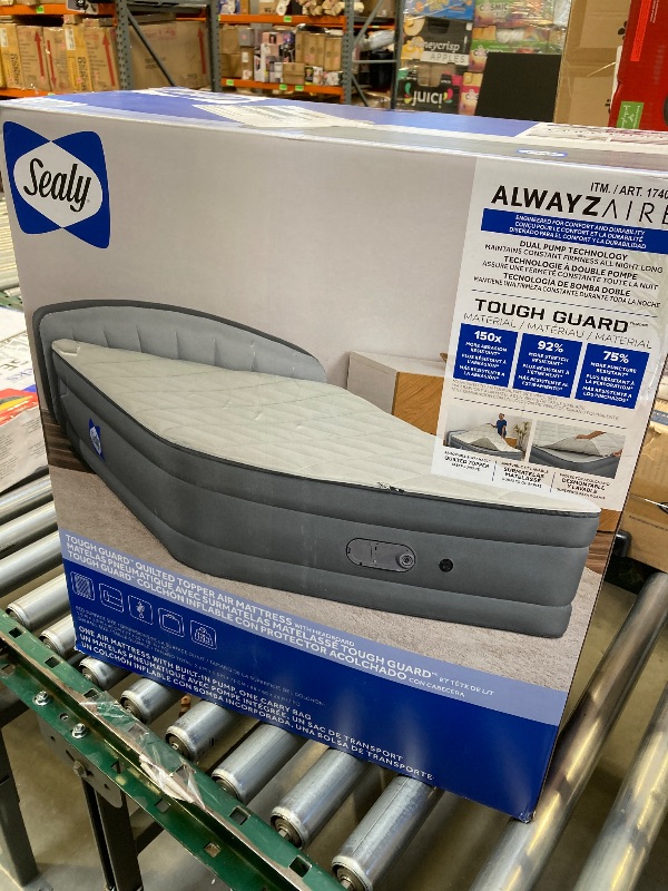 Photo 2 of SEALY AlwayzAire Tough Guard Quilted Topper Air Mattress, Queen
