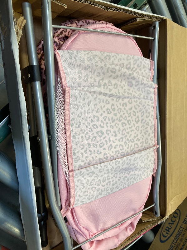 Photo 1 of Bayer Design Dolls: Trendy Pram - Pink & Animal Print- Includes Shoulder Bag, Fits Dolls Up to 18", Adjustable Handle, Kids Pretend Play, Shopping Basket, Easy to Fold, Ages 3+