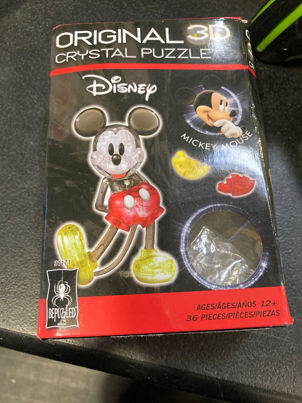 Photo 2 of Bepuzzled 3D Crystal Puzzle - Disney Mickey Mouse (Multi-Color): 36 Pcs