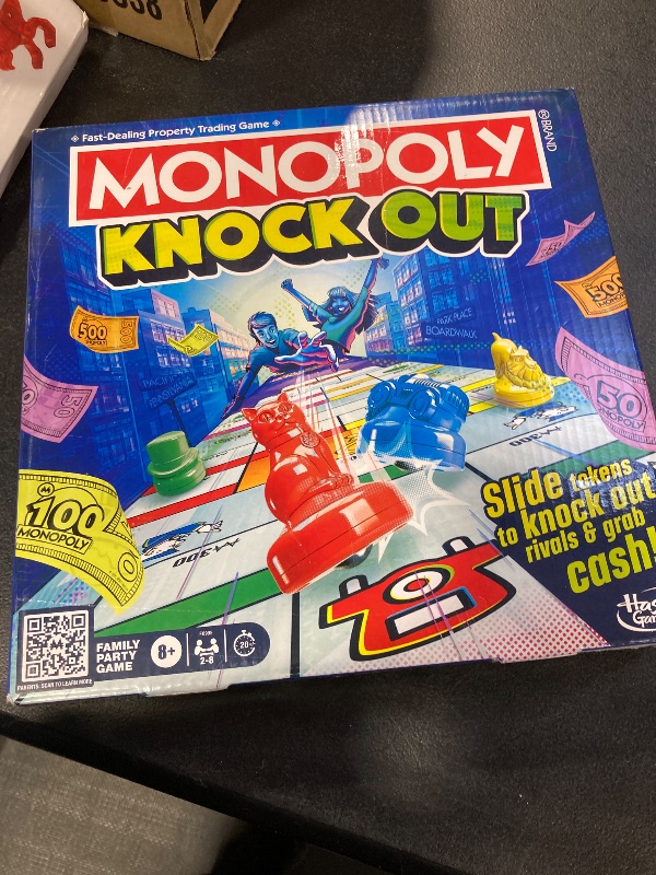 Photo 2 of Monopoly Knockout Board Game | 2-8 Players | 20 Mins. Average | Quick-Playing Family Games for Kids, Teens, and Adults | Ages 8+