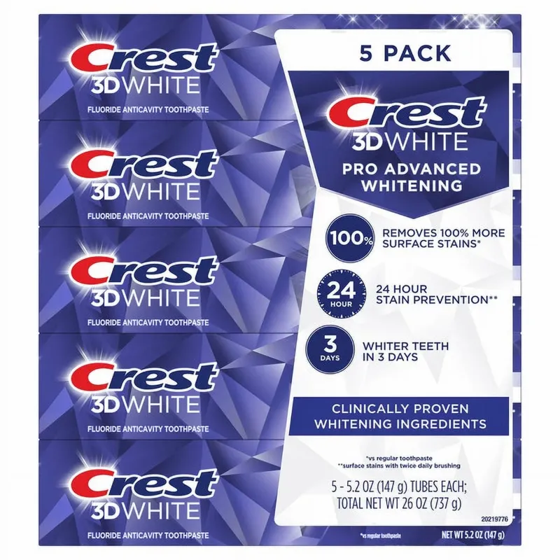 Photo 1 of Crest 3D White Advanced Whitening Toothpaste, 4.2 oz, 4-count
Exp 03/2027