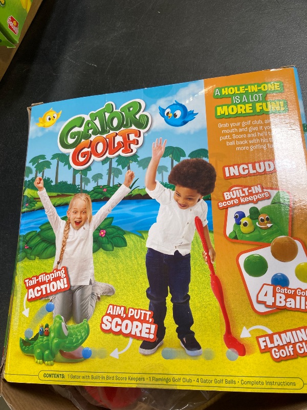 Photo 2 of Gator Golf - Putt The Ball into The Gator's Mouth to Score Game by Goliath, Single, Gator Golf, 27 x 27 x 12.5 cm for age 3+ years