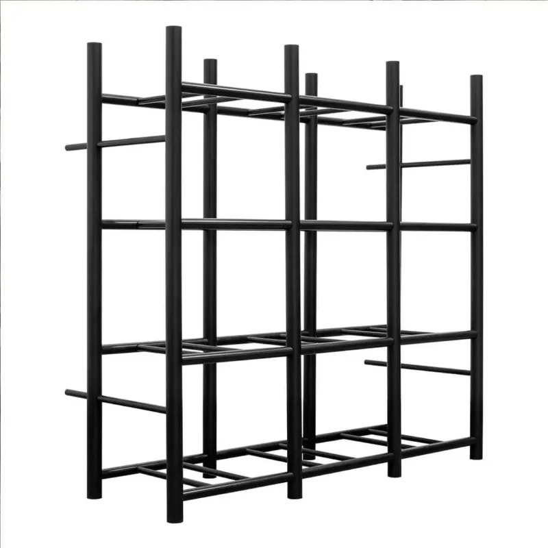 Photo 1 of Bin Warehouse Heavy-Duty 12 Tote Rack  Plastic Dimensions (W × H × D): 69.5 in. × 68 in. × 27.5 in.
