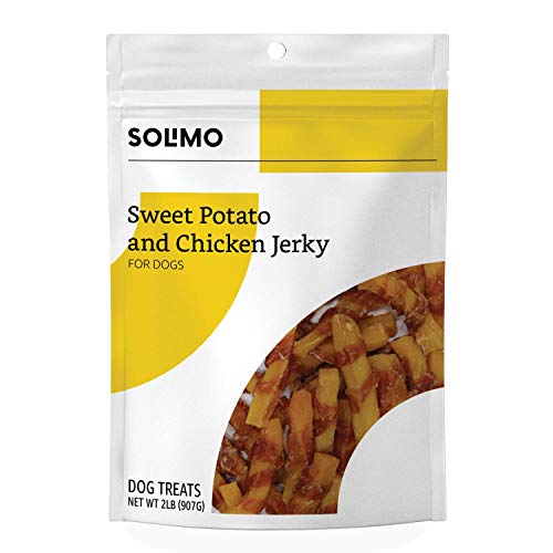 Photo 2 of Amazon Brand - Solimo Sweet Potato & Chicken Jerky Dog Treats
 EXP MARCH 2025