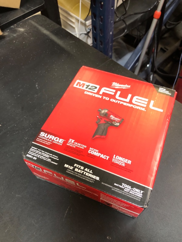 Photo 2 of Milwaukee 2551-20 M12 FUEL SURGE Compact Lithium-Ion 1/4 in. Cordless Hex Hydraulic Driver (Tool Only) (FACTORY SEALED)