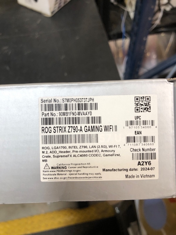 Photo 5 of ASUS ROG Strix Z790-A Gaming WiFi II (WiFI 7) LGA 1700(Intel 14th & 13th & 12th Gen) ATX gaming motherboard(DDR5,5X M.2 slots,PCIe 5.0 x16,front-panel USB connector with PD 3.0 up to 30W)  (FACTORY SEALED)