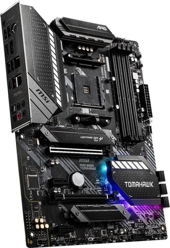 Photo 1 of MSI MAG B550 TOMAHAWK Desktop Motherboard - AMD B550 Chipset - Socket AM4 - ATX - 128 GB DDR4 SDRAM Maximum RAM - DIMM, UDIMM - 4 X Memory Slots - Gig
