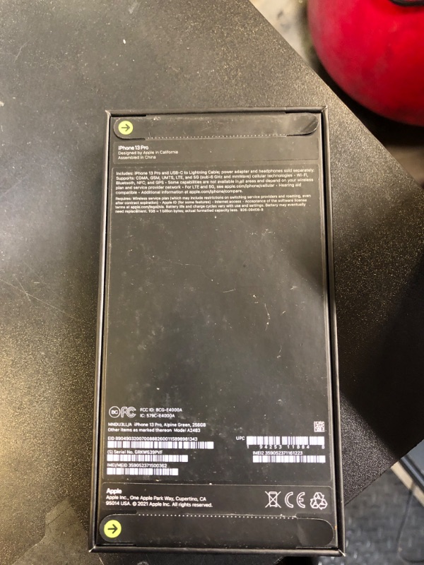 Photo 8 of Apple iPhone 13 Pro (256 GB, Alpine Green) [Locked] (factory sealed)