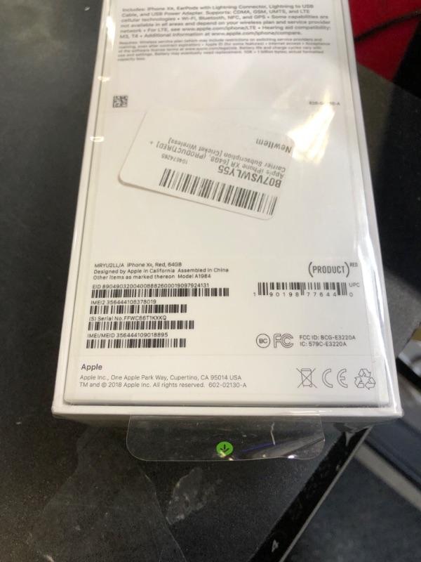 Photo 3 of Apple iPhone XR (64GB, (PRODUCT)RED) [Locked] (FACTORY SEALED)