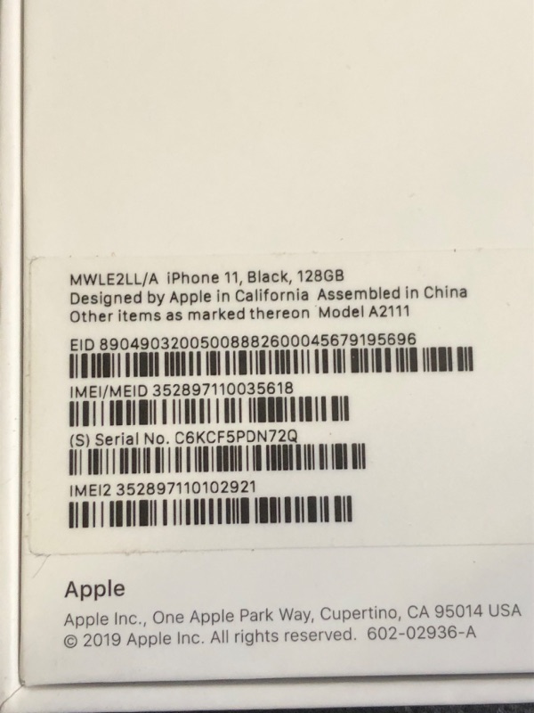 Photo 7 of Apple iPhone 11 (128GB) - Black (NEW)