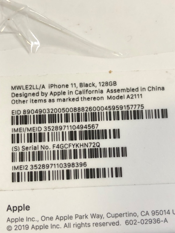 Photo 9 of Apple iPhone 11 (128GB) - Black (NEW)