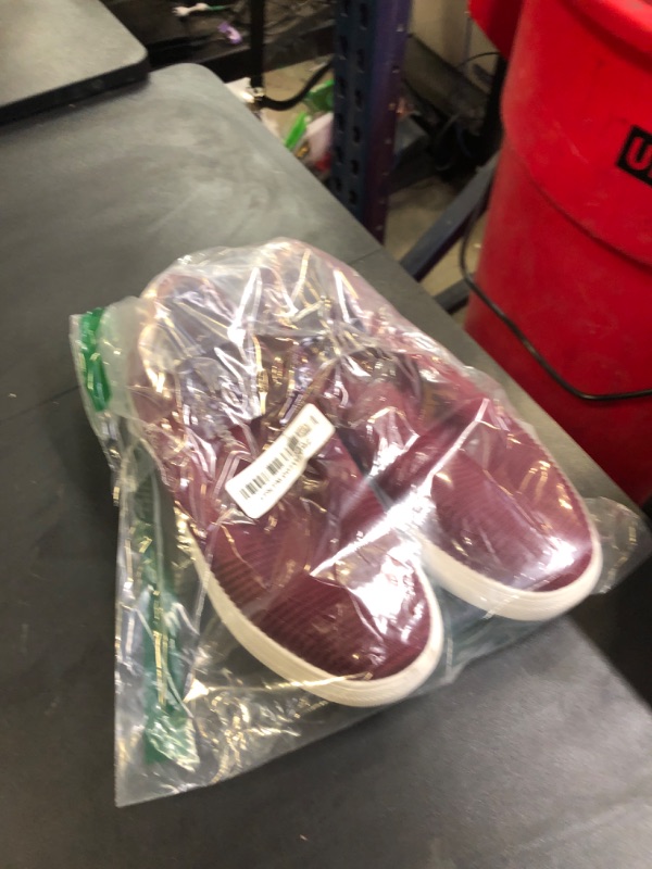 Photo 2 of konhill Women's Silp-on Loafer Shoes Mesh Casual Walking Comfortable Work Sneakers 7.5 US A/Burgundy (used)