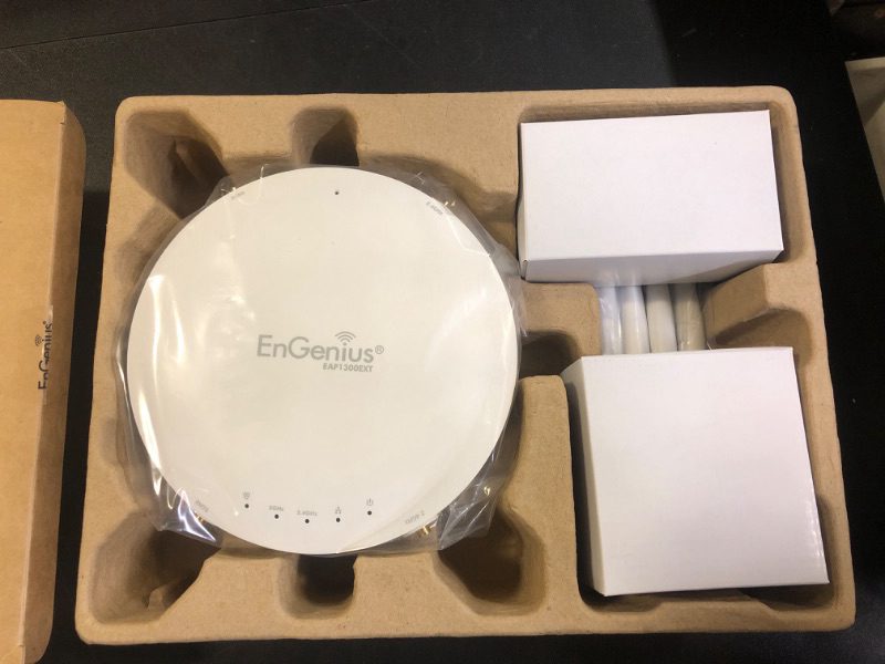 Photo 2 of EnGenius Technologies EAP1300EXT Wi-Fi 5 (802.11ac Wave 2) 2x2 Managed Indoor Wireless Access Point Features Quad-Core Processors, MU-MIMO, High Powered 26dBm, GigaE Port (Mounting Kit Included)
