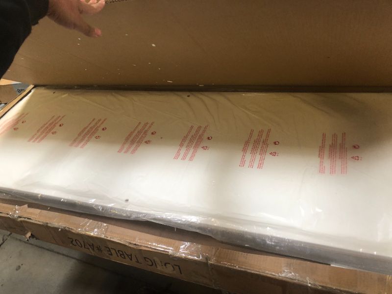 Photo 1 of OSCHF Extra Long Desk with Bookshelf - 71" Double Long Writing Table for 2-Person Workstation, Modern Study Work Computer Desk for Home and Office, Warm White