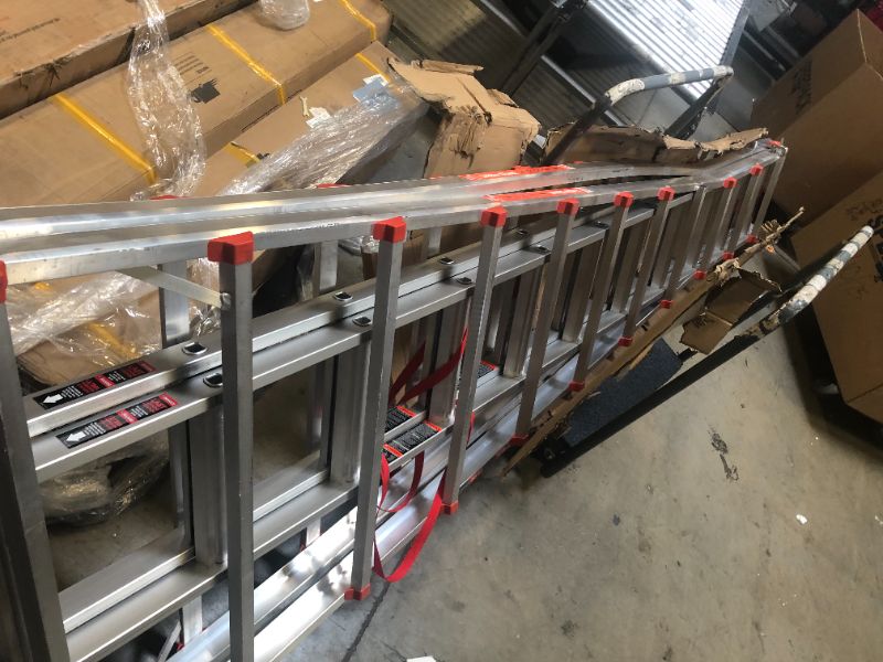 Photo 2 of Little Giant Ladders, SkyScraper, M21, 11-21 Foot, Stepladder, Aluminum, Type 1A, 300 lbs Weight Rating, (10121),Gray