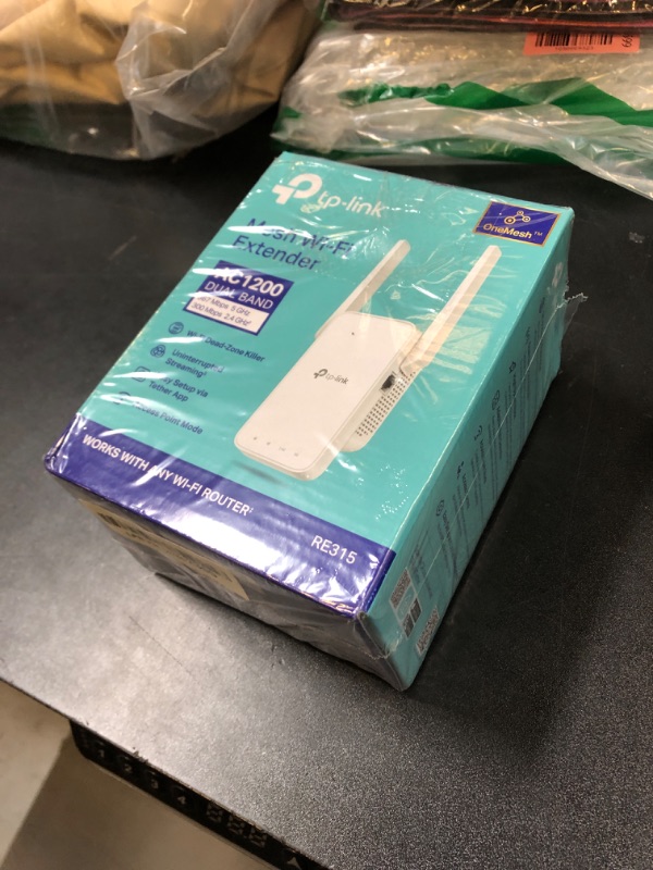 Photo 2 of TP-Link AC1200 WiFi Extender, 2024 Wirecutter Best WiFi Extender, 1.2Gbps home signal booster, Dual Band 5GHz/2.4GHz, Covers Up to 1500 Sq.ft and 30 Devices ,support Onemesh, One Ethernet Port (RE315)