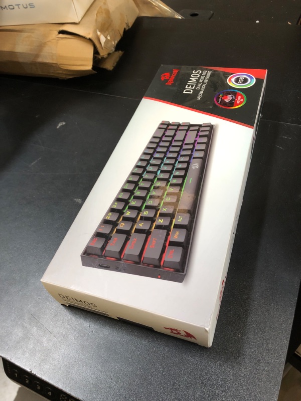 Photo 2 of Redragon K599 60% Mechanical Keyboard, 70 Keys RGB Wired/Wireless Mechanical Keyboard, Hot Swap Anti-Ghosting Gaming Keyboard for PC/PS5/Xbox/MacOS. (Linear Red Switch-Black)