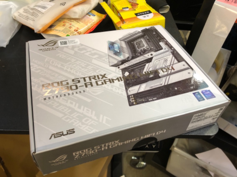 Photo 2 of ASUS ROG Strix Z790-A Gaming WiFi D4 LGA1700(Intel 14th& 13th & 12th Gen) ATX gaming motherboard(16+1 power stages,DDR4,4xM.2 slots, PCIe 5.0,WiFi 6E,USB 3.2 Gen 2x2 Type-C with PD 3.0 up to 30W)