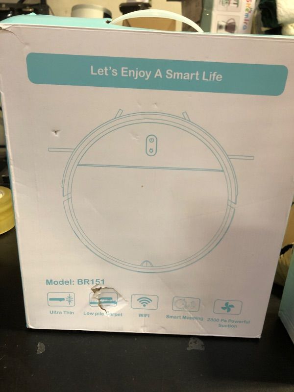 Photo 2 of MAMNV Robot Vacuum and Mop Combo, WiFi/App, Robotic Vacuum Cleaner with Schedule, 2 in 1 Mopping Robot Vacuum with Watertank and Dustbin, Self-Charging, Slim, Ideal for Hard Floor, Pet Hair, Carpet