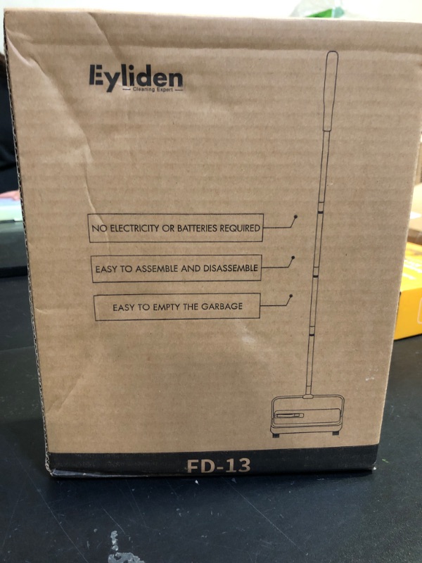 Photo 1 of Eyliden Carpet Sweeper, Mini Size Lightweight Hand Push Carpet Sweepers - No Noise, Non-Electric - Easy Manual Sweeping, Automatic Compact Broom Only for Carpet Cleaning