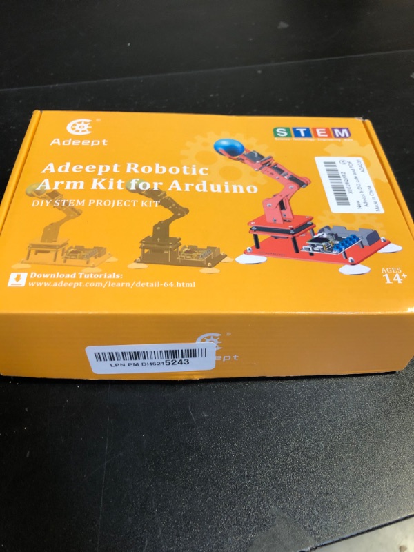 Photo 1 of Adeept 5-DOF Robot Arm Kit 5Axis Robotic Compatible with Arduino IDE Programmable DIY Coding STEM Robotics Arm with OLED Display Processing Code and PDF Tutorials - Black