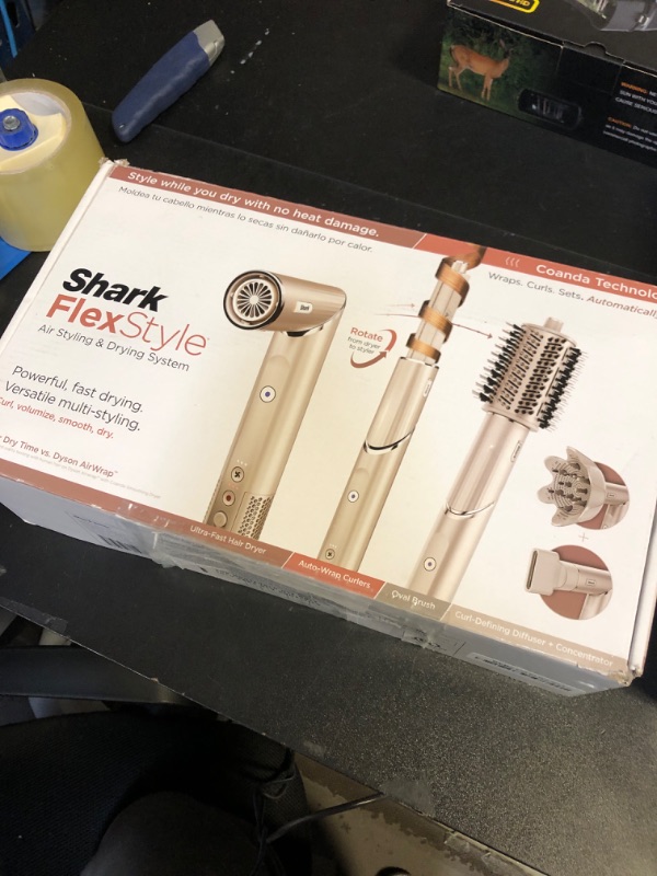 Photo 2 of Shark HD435 FlexStyle Air Styling & Drying System, Powerful Hair Blow Dryer & Multi-Styler with Auto-Wrap Curlers, Curl-Defining Diffuser, Oval Brush, & Concentrator Attachment, Stone