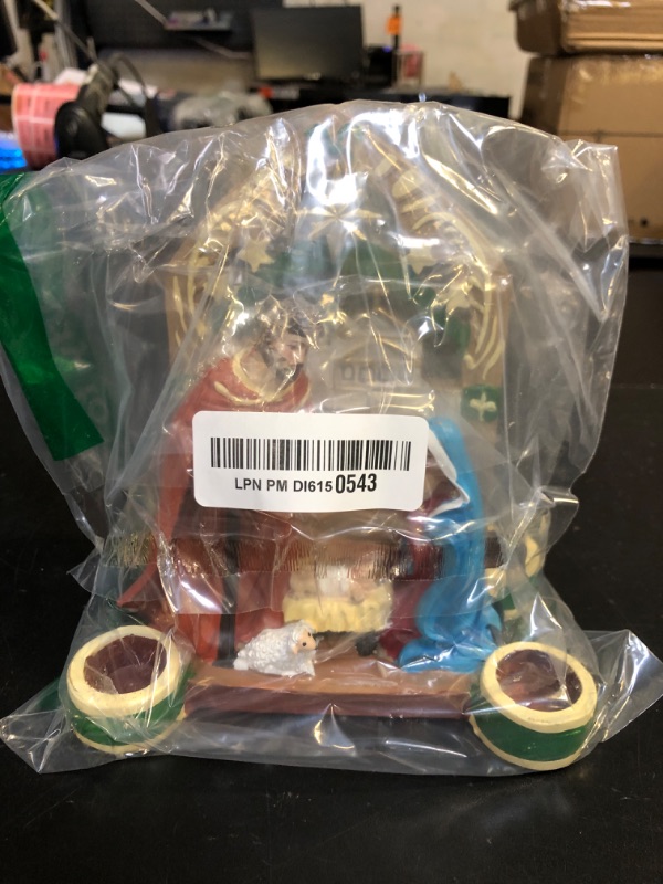 Photo 1 of Nativity Advent Decorations Advent Candle Holder Nativity Advent Candlestick Holy Family Candle Holder Nativity Scene with Arch Candle Holder Religious Decors for Christmas Supplies (Multicolor)
