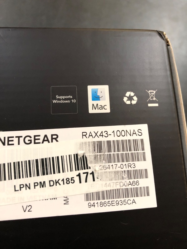 Photo 3 of NETGEAR Nighthawk WiFi 6 Router (RAX43) - Security Features, 5-Stream Dual-Band Gigabit Router, AX4200 Wireless Speed (Up to 4.2 Gbps), Covers up to 2,500 sq.ft. and 25 Devices